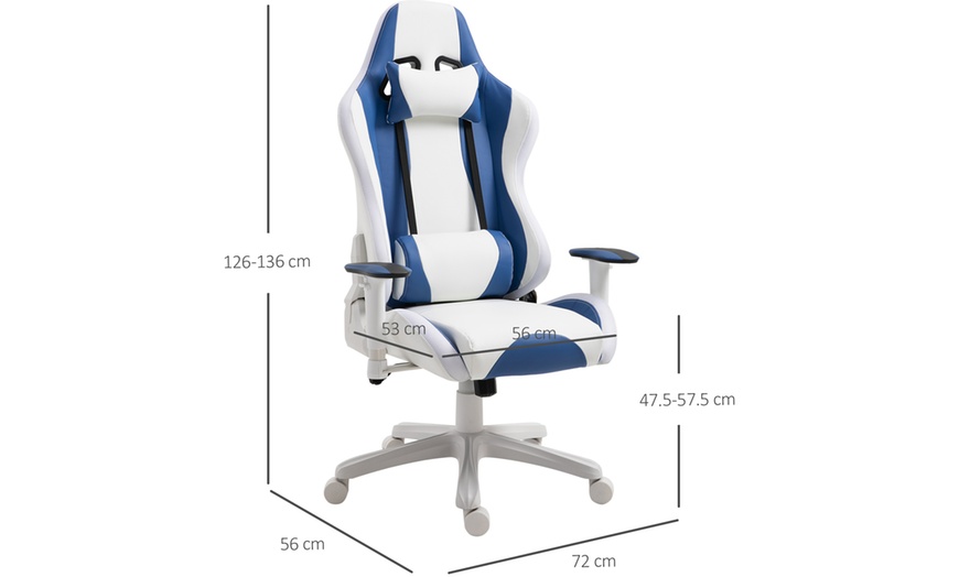 Image 11: HomCom Gaming Chair