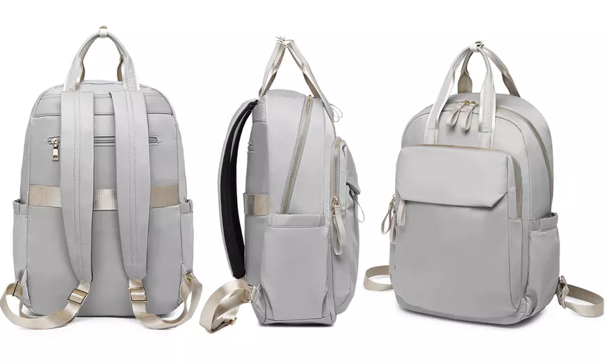 Image 39: Stylish Women's Backpack with Laptop Sleeve and Multiple Pockets