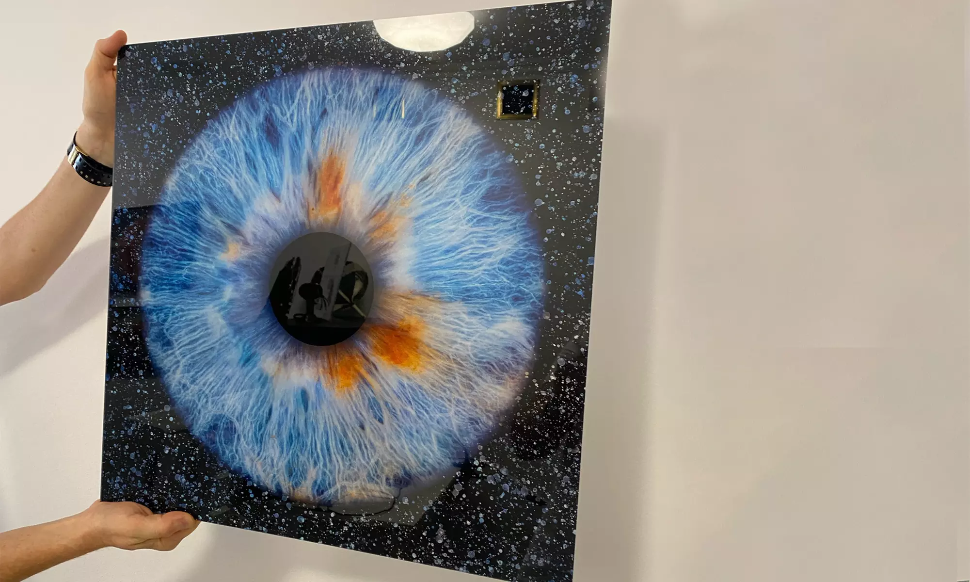 Zdjęcie tęczówki na szkle akrylowym