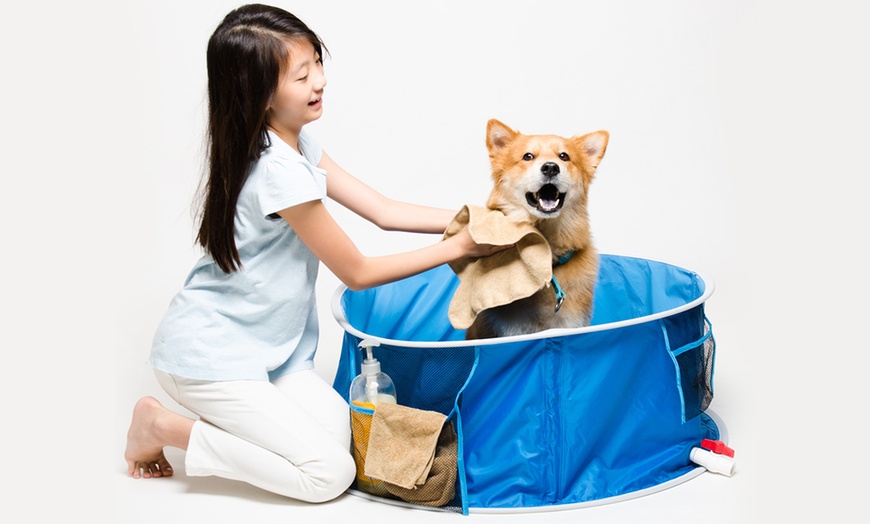 Image 3: Pop Up Pet Dog Bath and Pool 