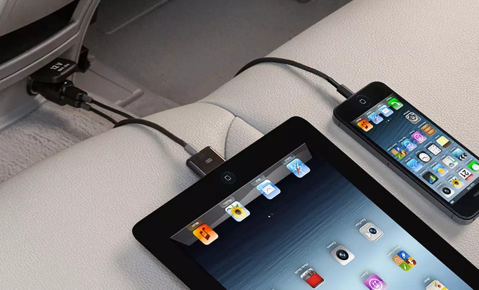 Kensington PowerBolt 3.1 Dual Fast Car Charger for iPhone 5 and iPad (K39705AM). Free Returns.  - Primary Image
