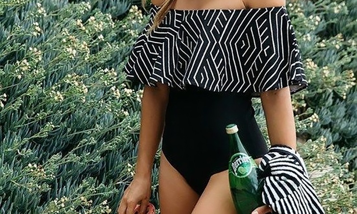 Off-the-Shoulder Ruffle Swimsuit