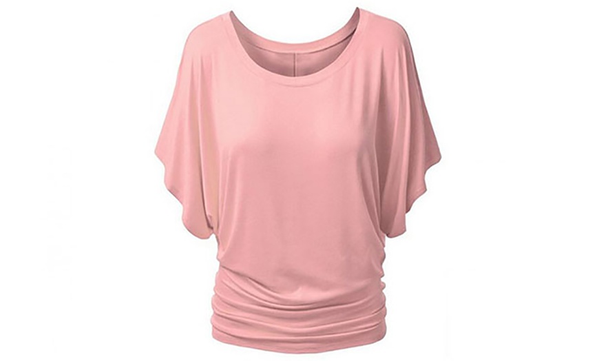 Image 4: Oversized Batwing Sleeve Top