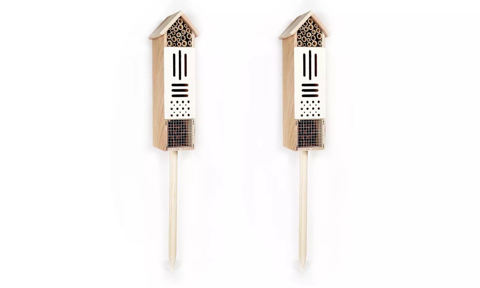 Hand Crafted Multicompartment Wooden Pollinating Houses for Bees & Butterflies