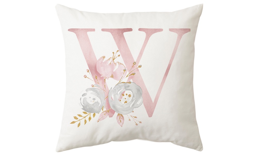 Image 28: Pink Letter Pillow Cushion Cover