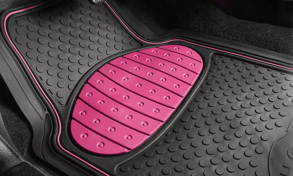 Universal Trim-To-Fit Touchdown Heavy-Duty Rubber Floor Mat Set (3-Piece) - Primary Image