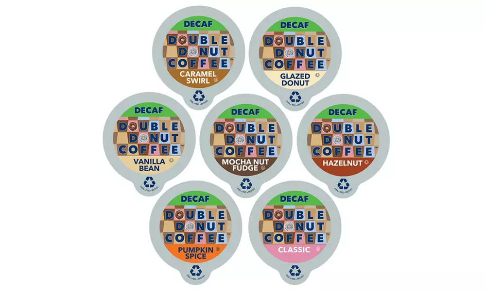 Double Donut Decaf Flavored Coffee Single Serve Cups For Keurig K Cup Brewer (24-Pack) - Primary Image