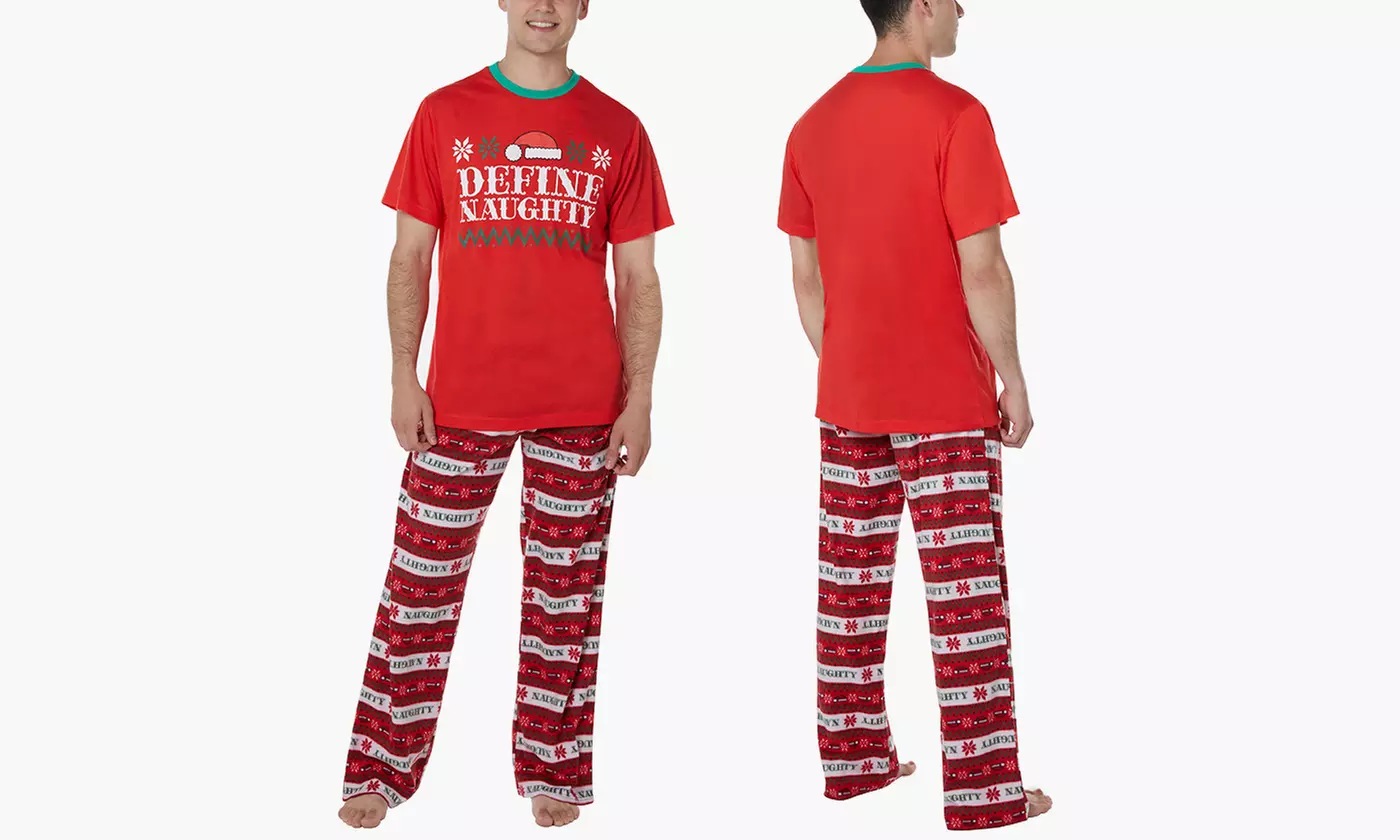 Matching Naughty List Pajama Sets (Size Men's M) - Primary Image