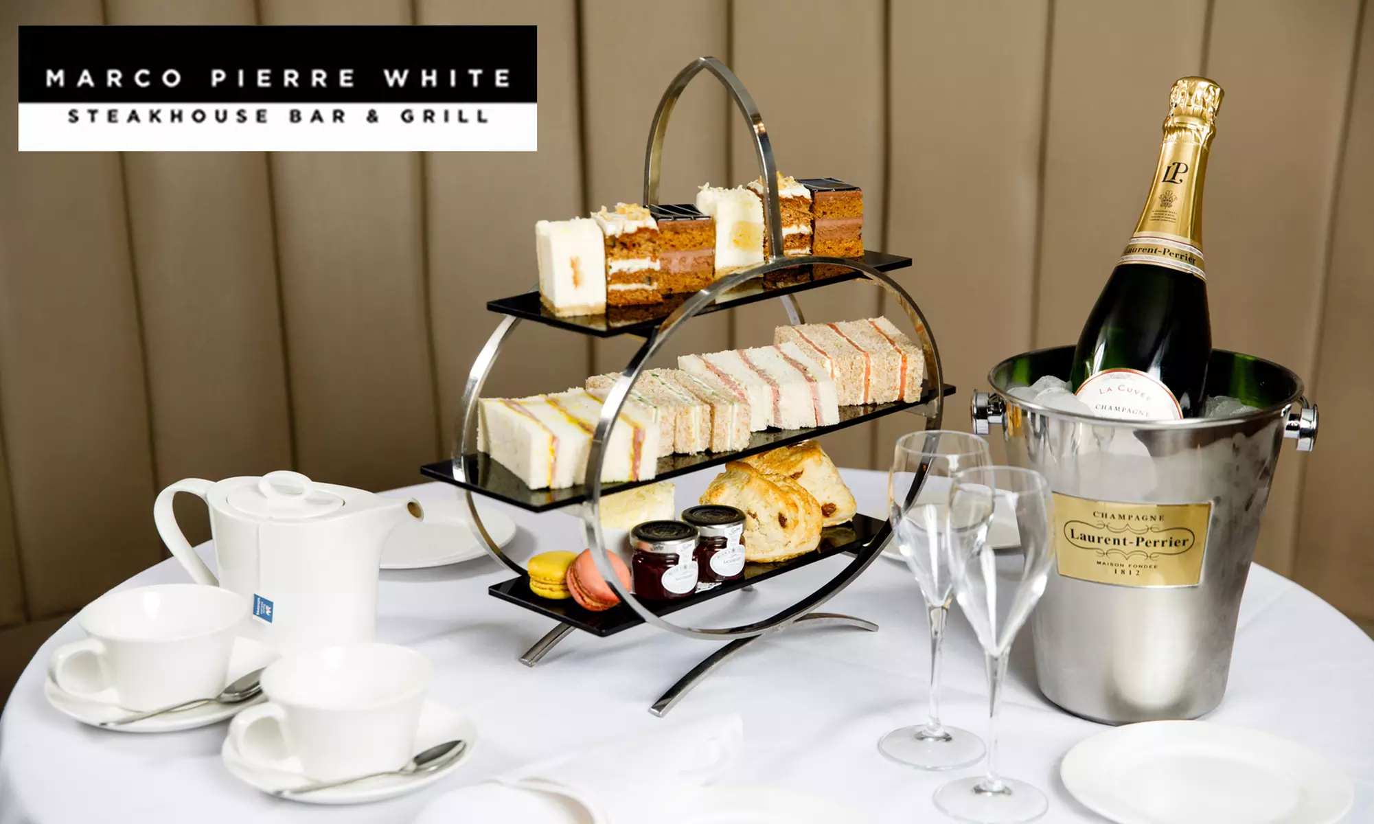 Traditional, Prosecco or Cocktail Afternoon Tea for Two at Marco Pierre White Steakhouse Bar and Grill (16 Locations) - Primary Image