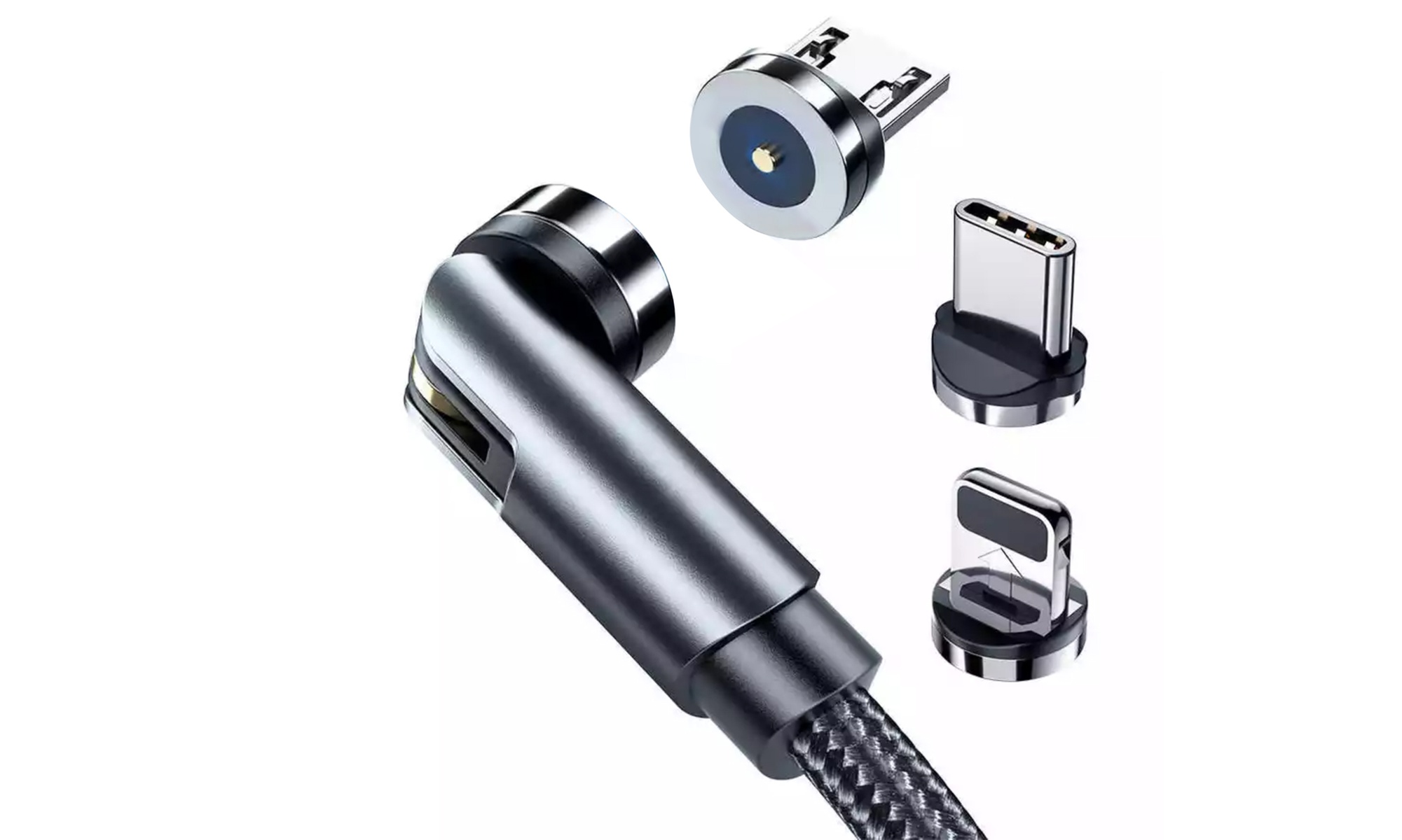 Câble magnétique 3-en-1 charge rapide et transfert de données