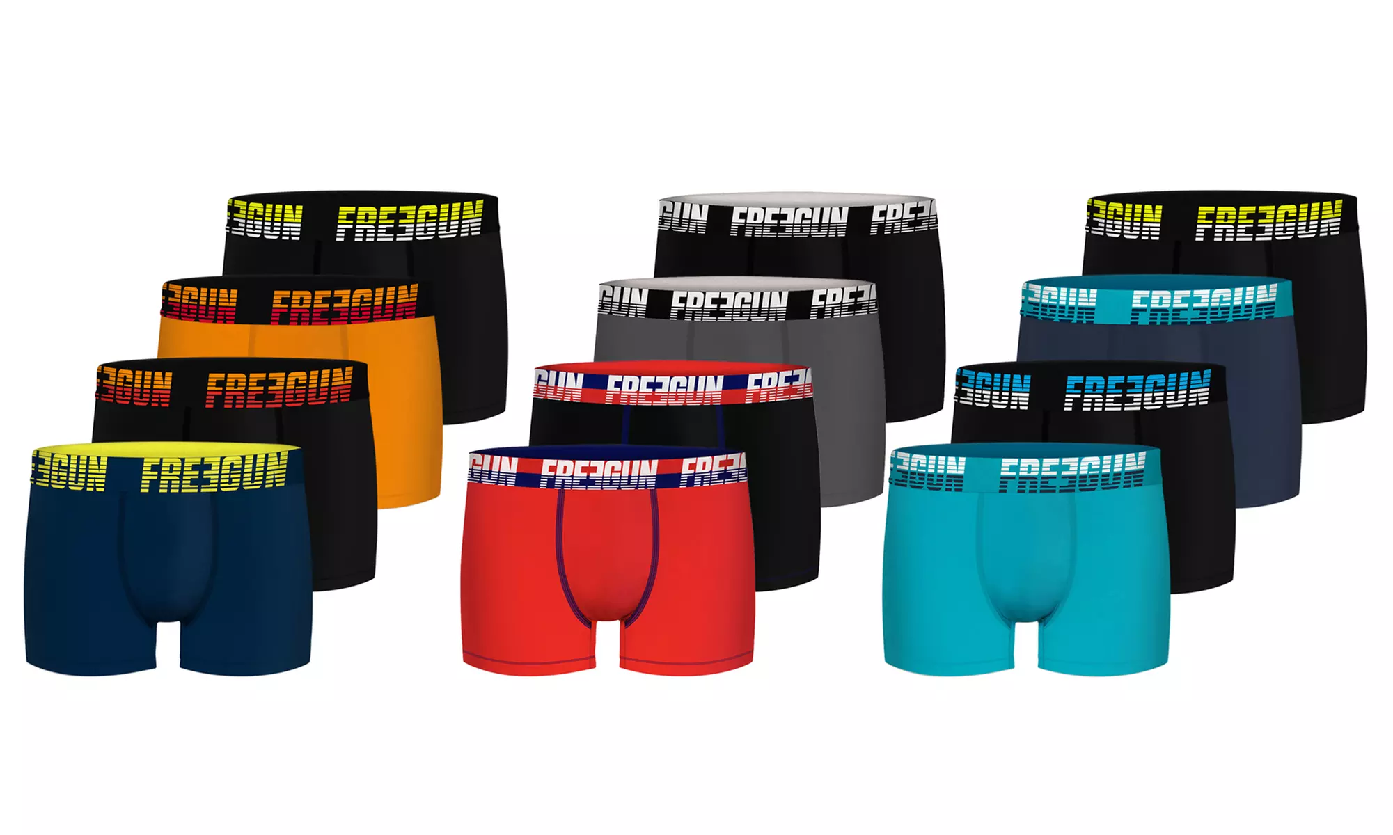 Pack de 4 boxers cton ou microfibre pour homme Freegun - Primary Image