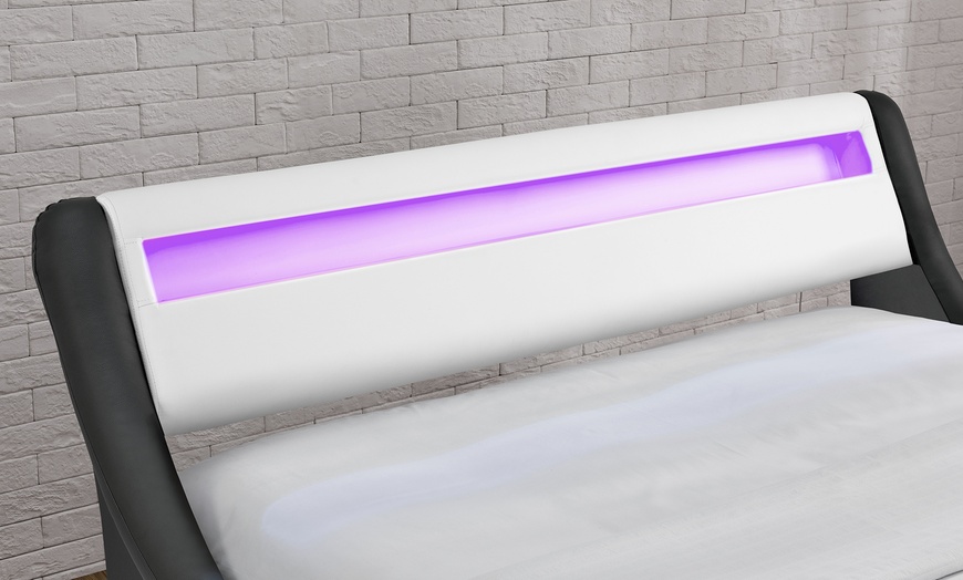 Image 12: Galaxy LED Ottoman Beds