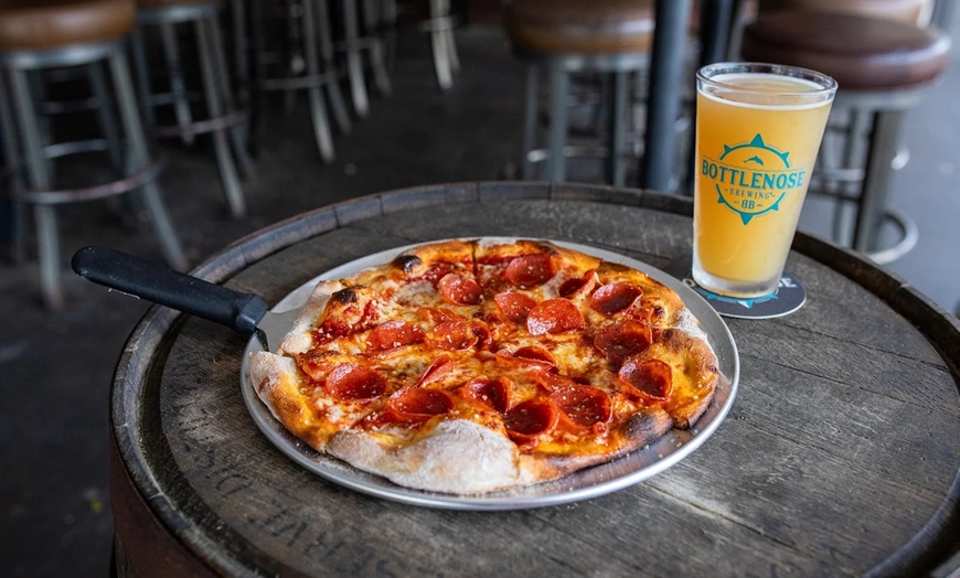 Image 4: Beer Flight Experience with Optional Fresh Pizza & Barbites 