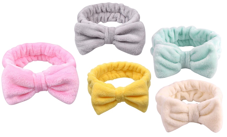 Image 1: Bow Plush Headband