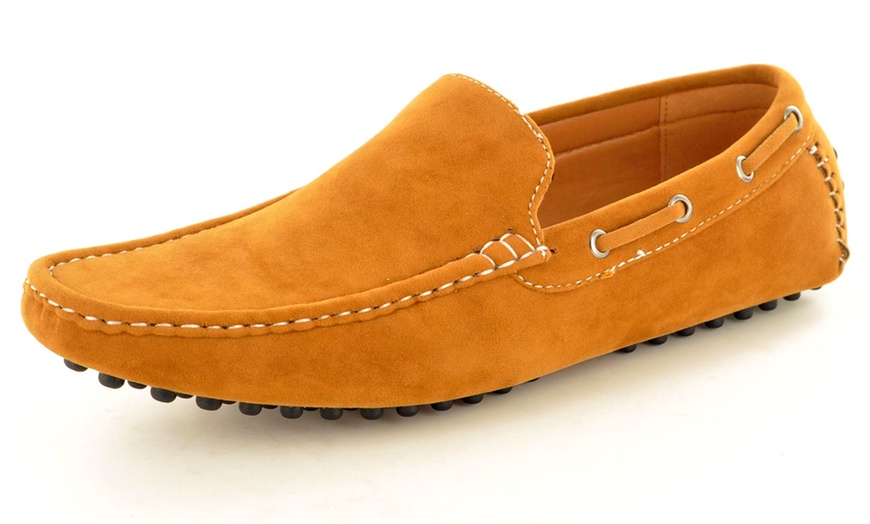 Image 24: Men's Faux Suede Casual Loafers