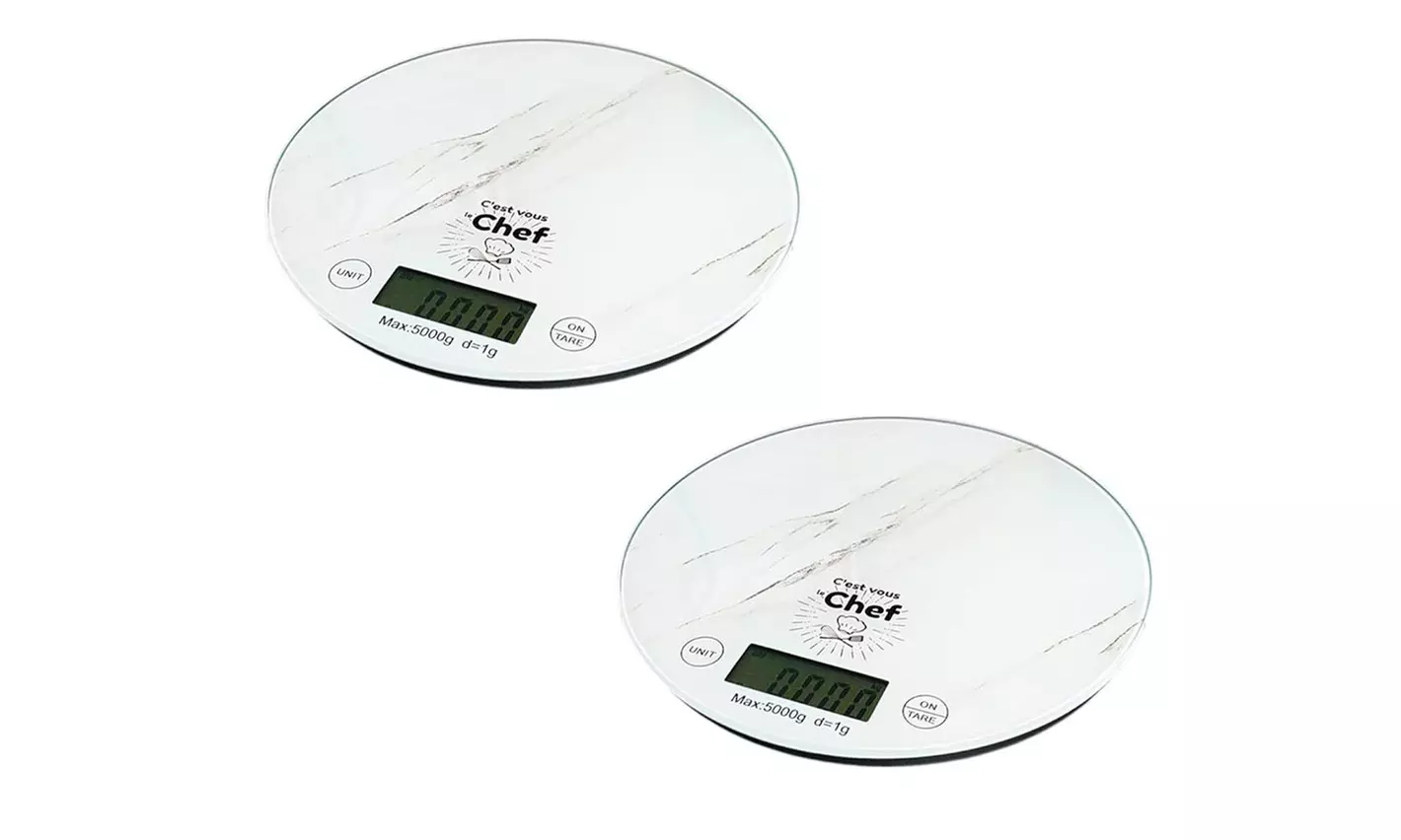 Báscula de cocina digital redonda de 5 kg