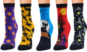  Five Pairs of Halloween-Themed Socks 