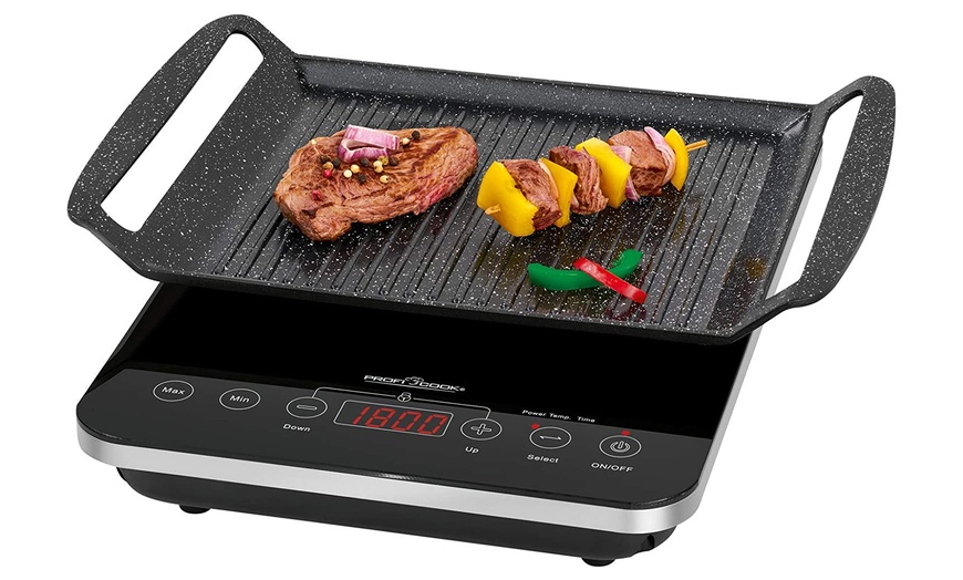 Image 4: Inductie grillplaat van Proficook