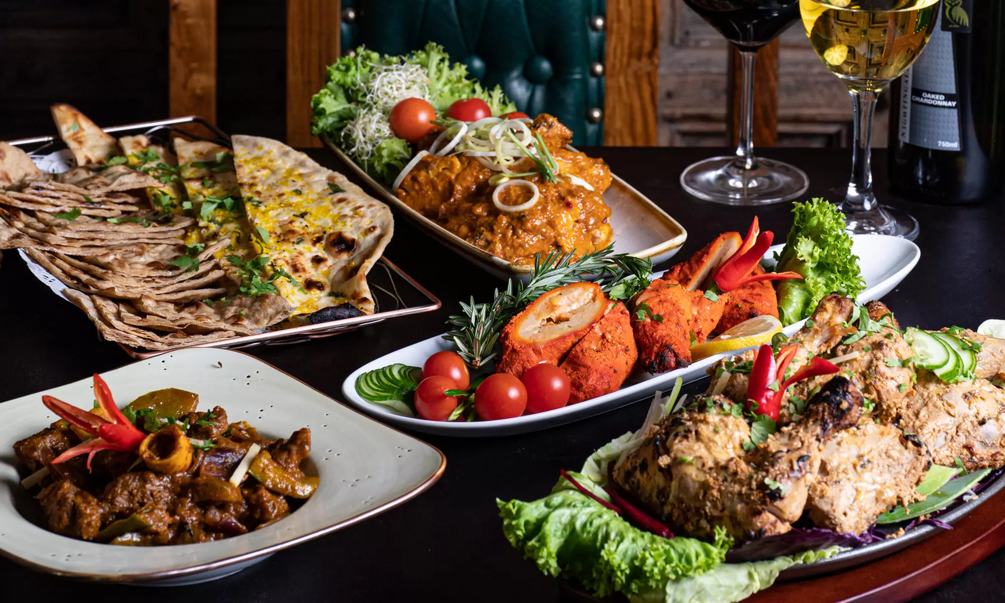 Multi-Dish Indian Banquet with Drinks for Two or Four at The Grand Palace Indian Restaurant (Up to 10% Off) - Primary Image