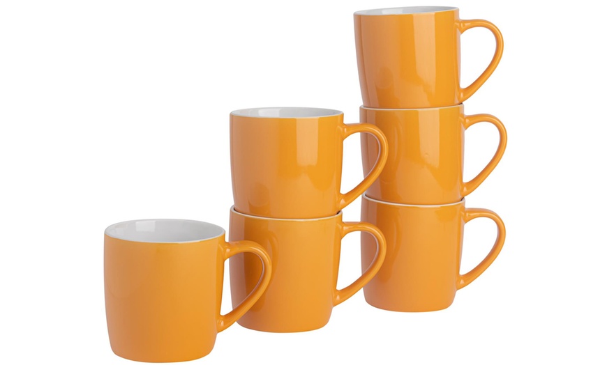 Image 7: Argon Tableware Pack of Six Coloured Coffee Mugs 350ml