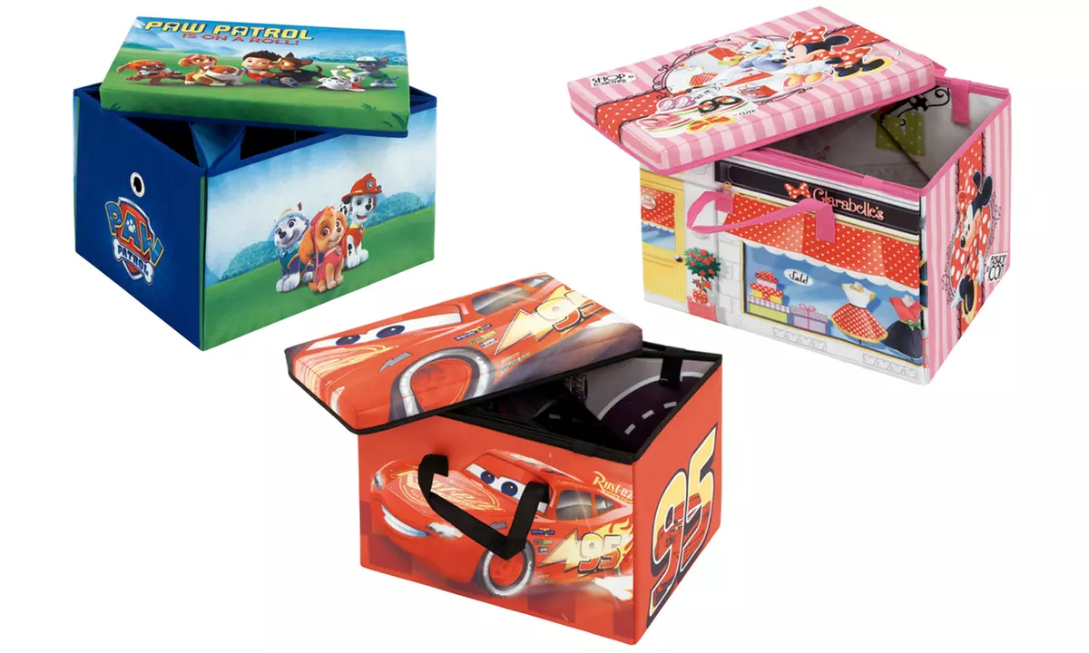 Boîte de rangement 2 en 1 Disney et Pat Patrouille avec tapis de jeu - Primary Image