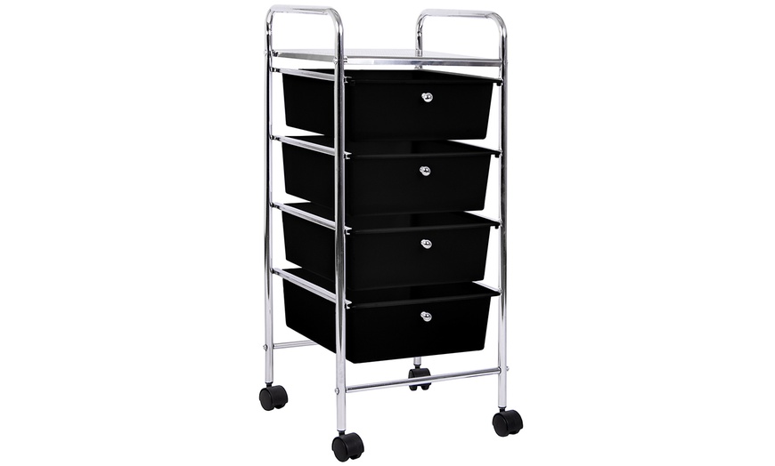 Image 2: Four-Drawer Storage Trolley