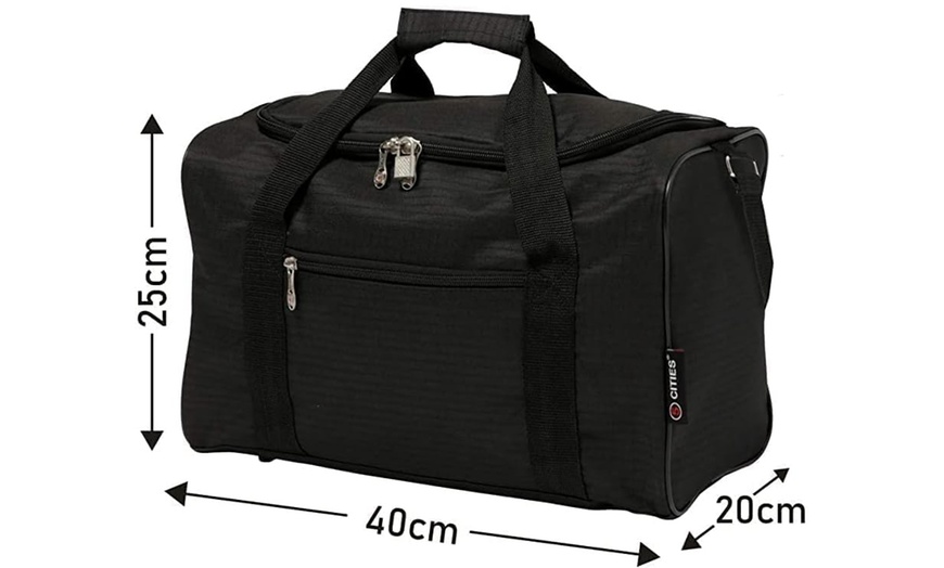 Image 4: 5 Cities Carry On Lightweight Travel Bag Trolley Range