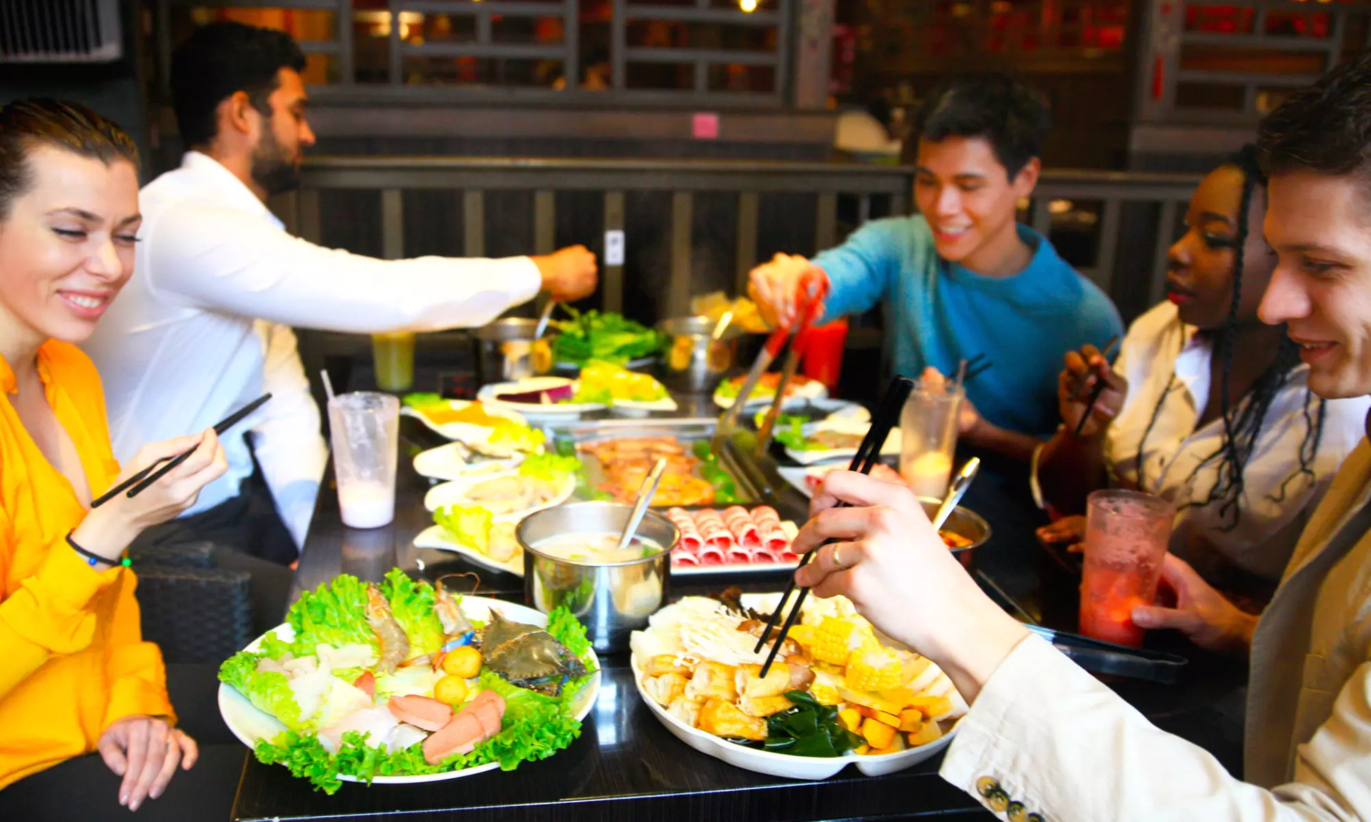 Hot Pot and BBQ Buffet Lunch for Two or Four at 99 Favor Taste (Up to 51% Off)  - Primary Image