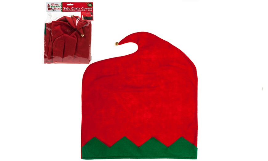 Image 2: Elf Felt Chair Back Covers