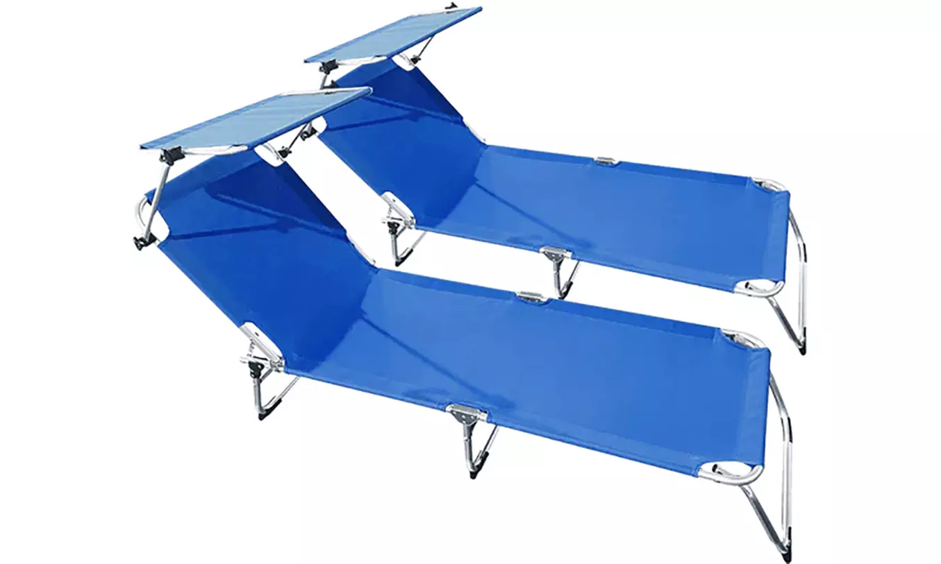 Set 2 lettini da mare pieghevoli Pyramidea