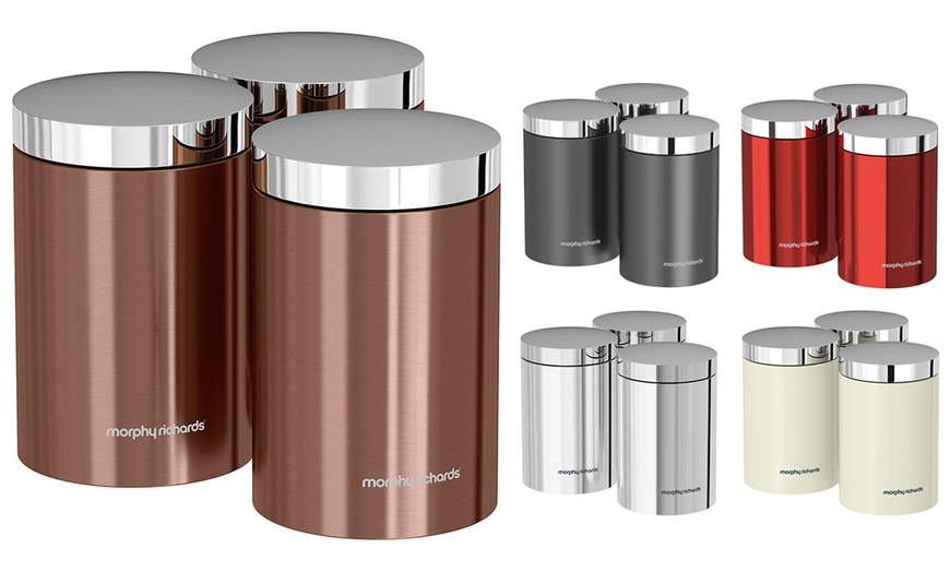 Image 1: Morphy Richards Storage Canisters