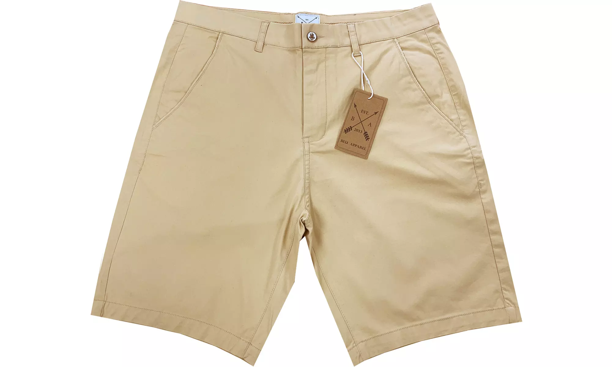 Blu Apparel Men's Cotton Stretch Chino Shorts