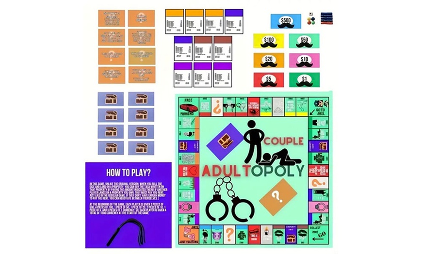 Image 2: Adultopoly Couples Date Night: Game Ideal for Valentine's Day