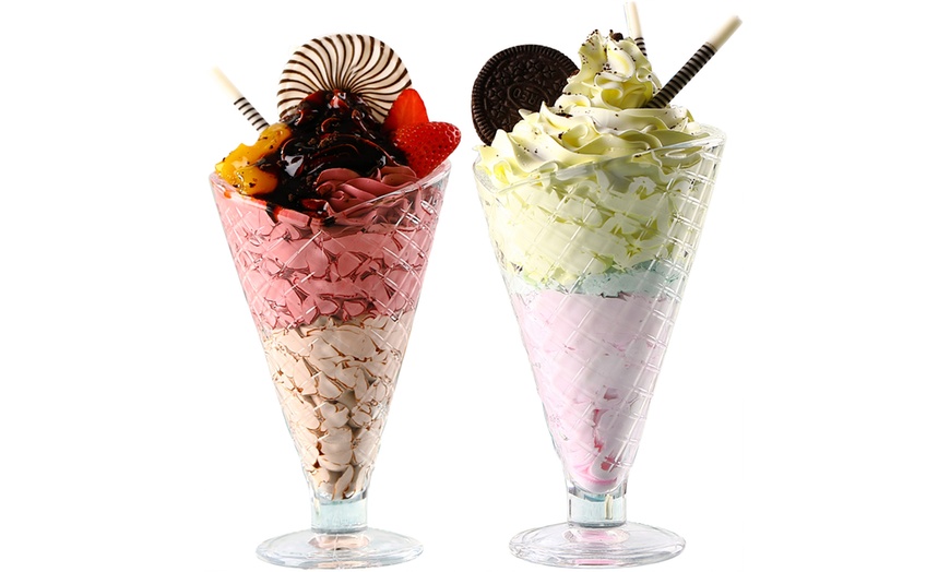 Image 4: 6 or 12 Ice Cream Glass Sundae Dessert Bowls