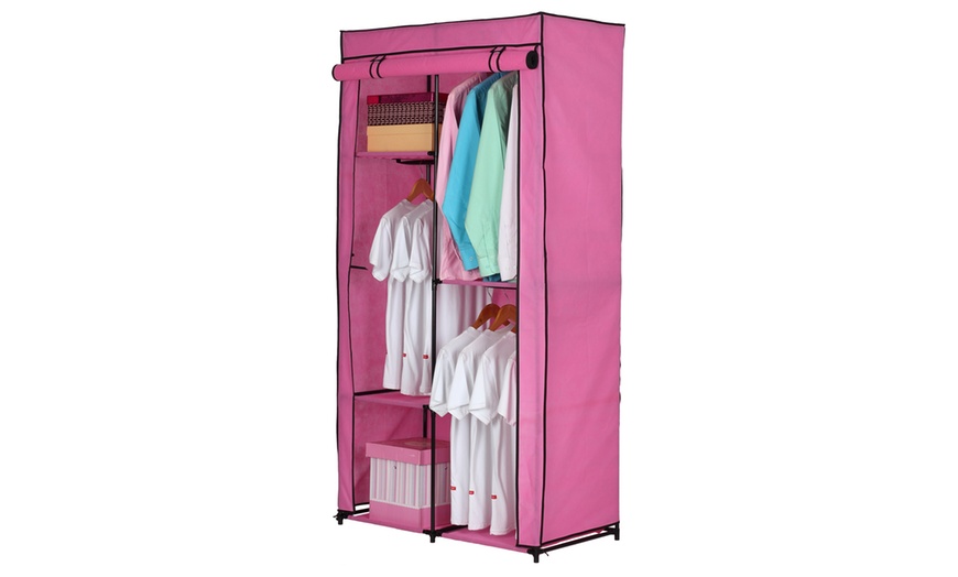 Image 14: Corner Canvas Wardrobe