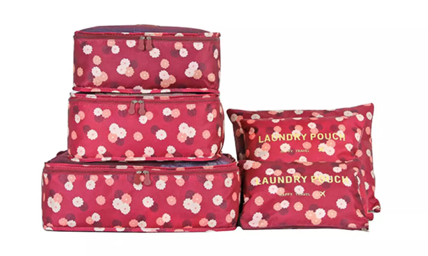 One or Two Six-Piece Travel Luggage Organizer Sets