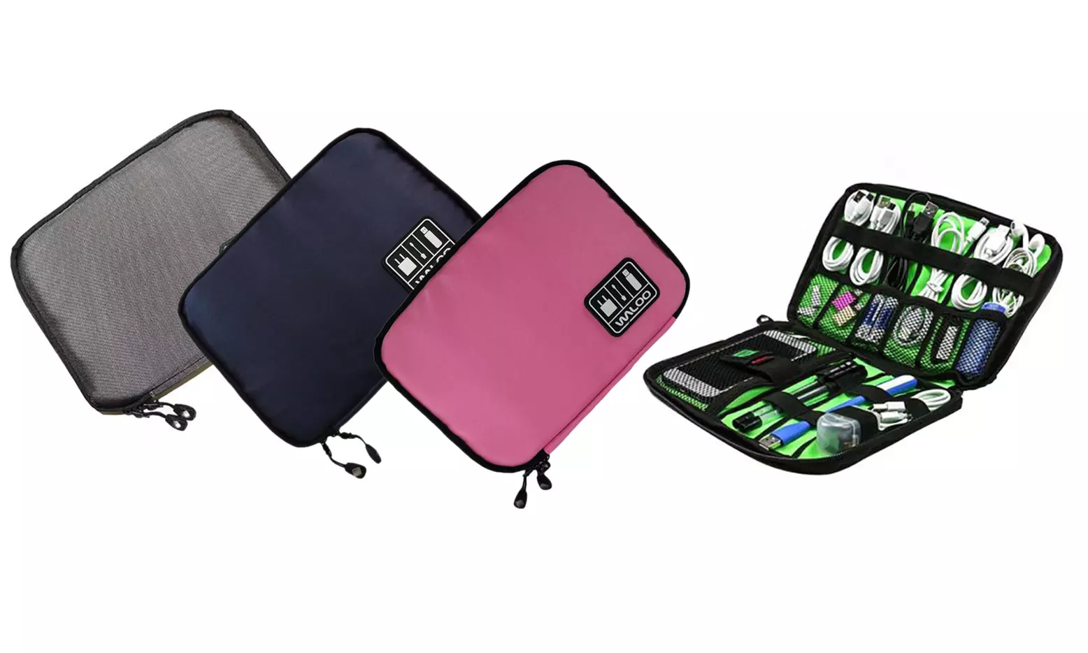 Waloo Universal Portable Electronics, Accessories, and Cable Organizer - Primary Image