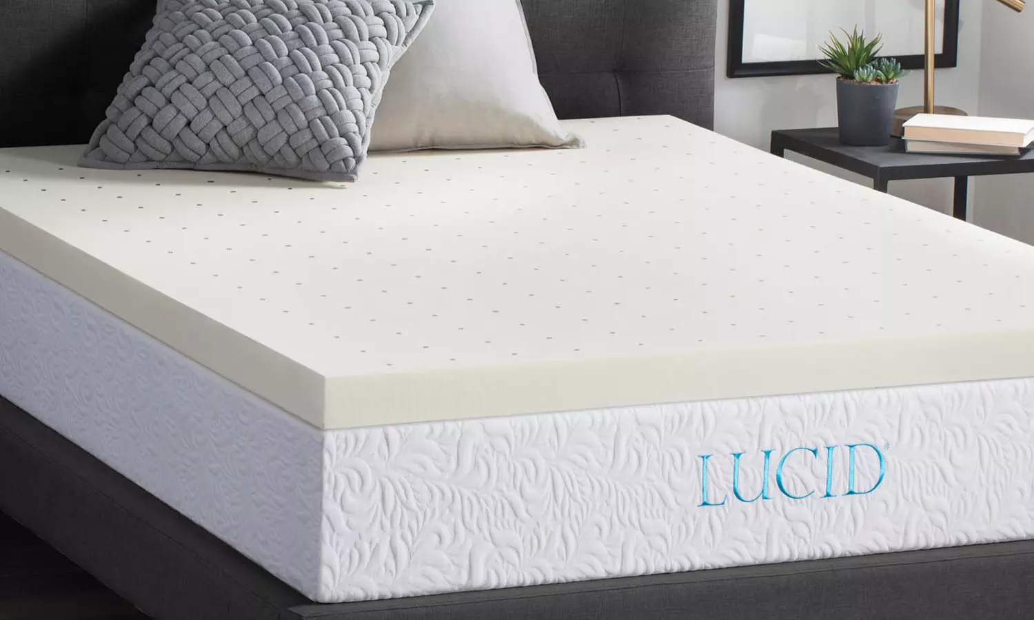 LUCID Ventilated Memory Foam Mattress Topper (Multiple Options Available) - Second Medium