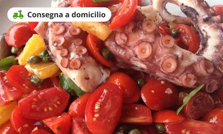 Menu con portate di mare o terra con la Trattoria Gatto Nero (sconto fino a 25%). Consegna a domicilio