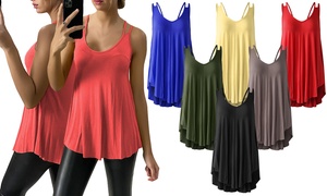  Spaghetti Strap Loose Fit Swing Vest Top 