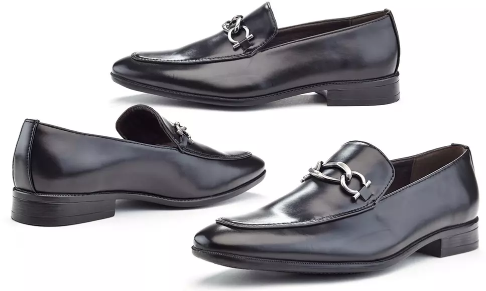 Marco Vitale Men's Slip-On Buckle Dress Loafers - Second Medium