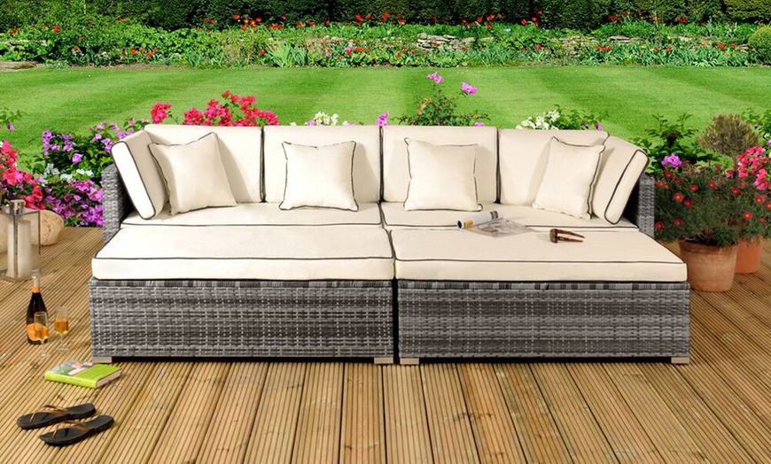 Image 5: Tropea Rattan-Effect Sofa Set 
