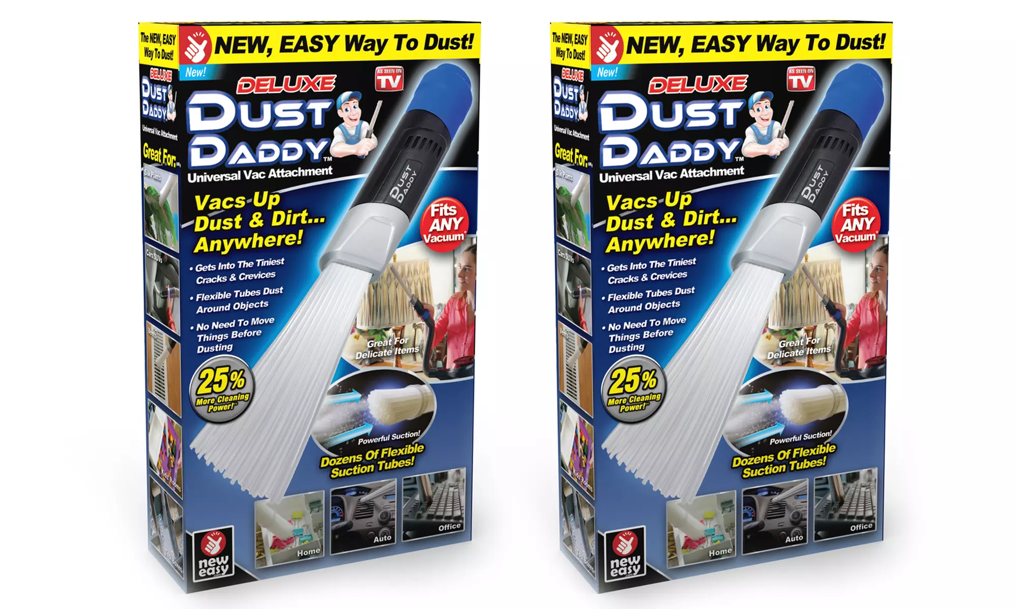 As Seen on TV Dust Daddy Deluxe, Universal Vacuum Attachment (2-Pack) - Primary Image