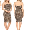 Image 3: Women's Casual Strapless Mid-Length Slim-Fit Bodycon Dress