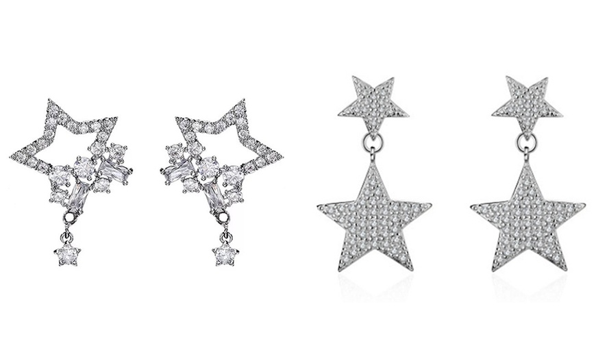 Image 9: Star Drop Earrings Crystals From Swarovski
