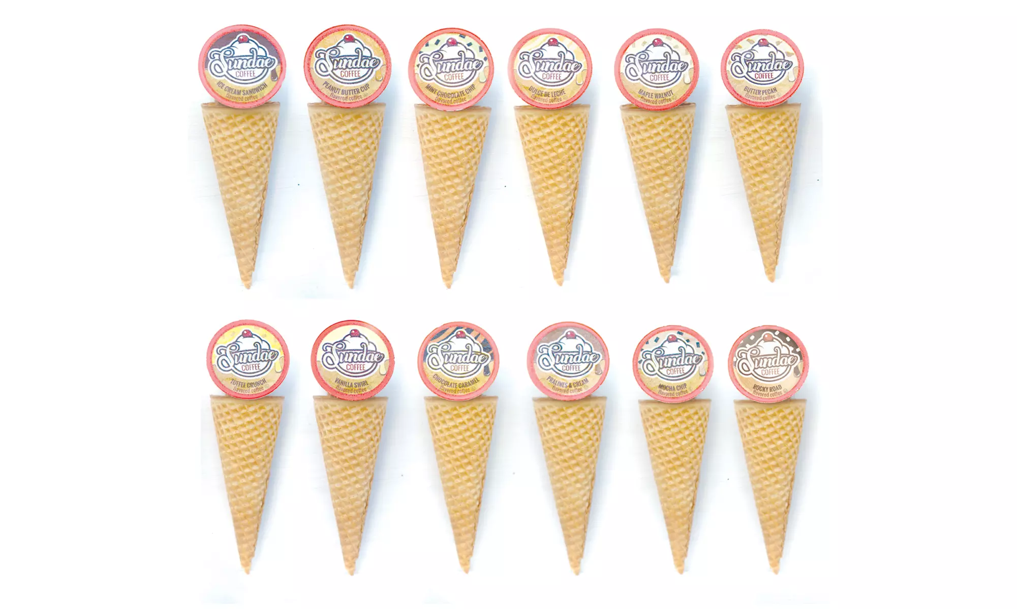 Sundae-Ice-Cream-Flavored Coffee Variety Sampler for K-Cup Brewers (48-Count) - Second Medium
