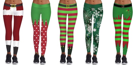 Leggings natalizi, disponibili in varie fantasie e taglie, con spedizione gratuita
