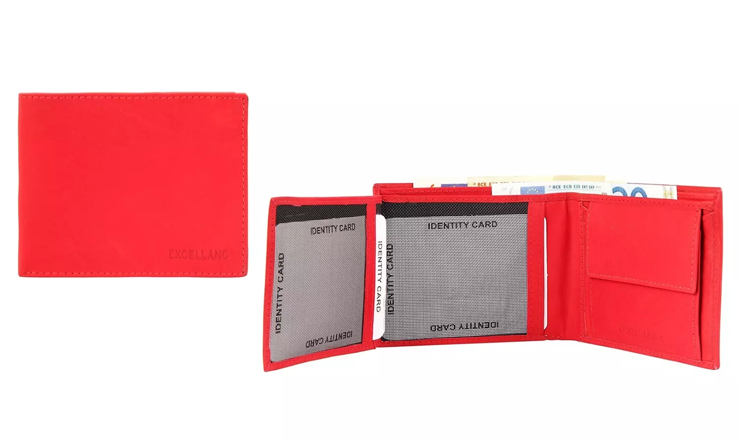 1x, 2x, oder 3x Herren- oder Unisex-Geldbörse aus Leder