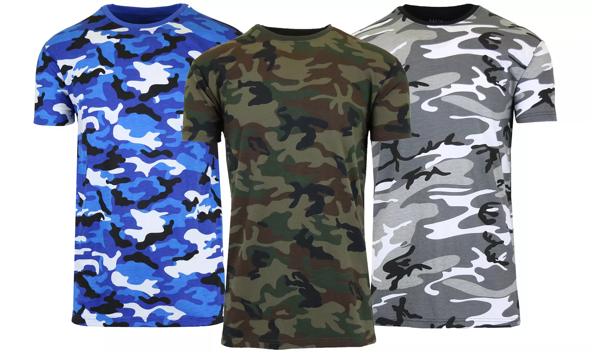 Galaxy By Harvic Men's Short Sleeve Crew Neck Camo Printed Tee (S-2XL) - Primary Image