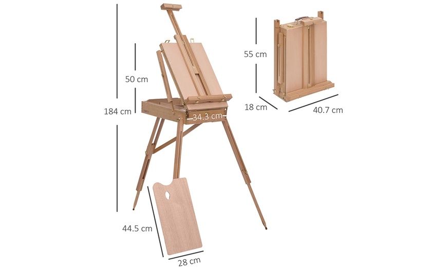 Image 2: HomCom Art Easel Tripod